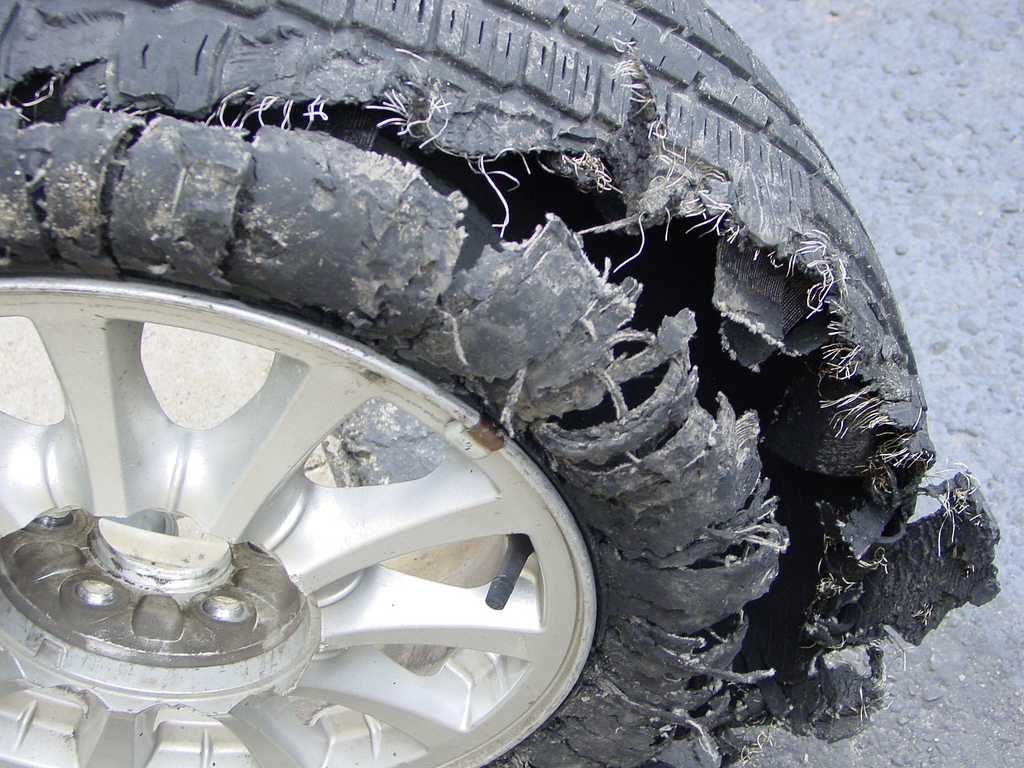 shredded tire 